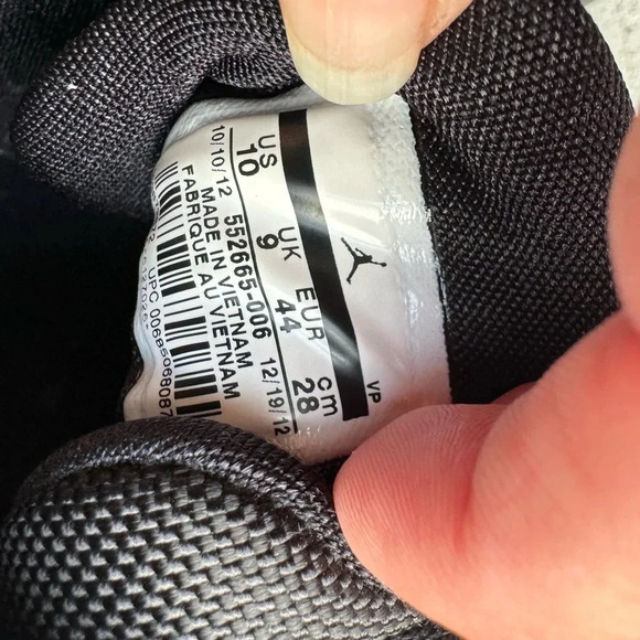 Nike Air Jordan Post Games Men's Flat Pewter Black Leather Sneakers 552665 Sz 10 - Picture 8 of 8